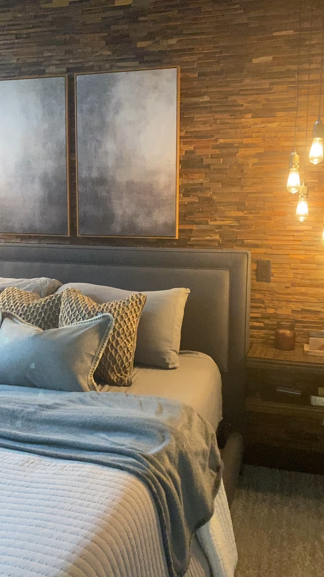 Moody organic modern bedroom! Love these affordable pillow and wall art finds. The Quince bamboo sheets are the best!  I’ve bought them twice now, and beat all previous bamboo sheets I’ve bought.  I recommend to everyone! 

#LTKHome