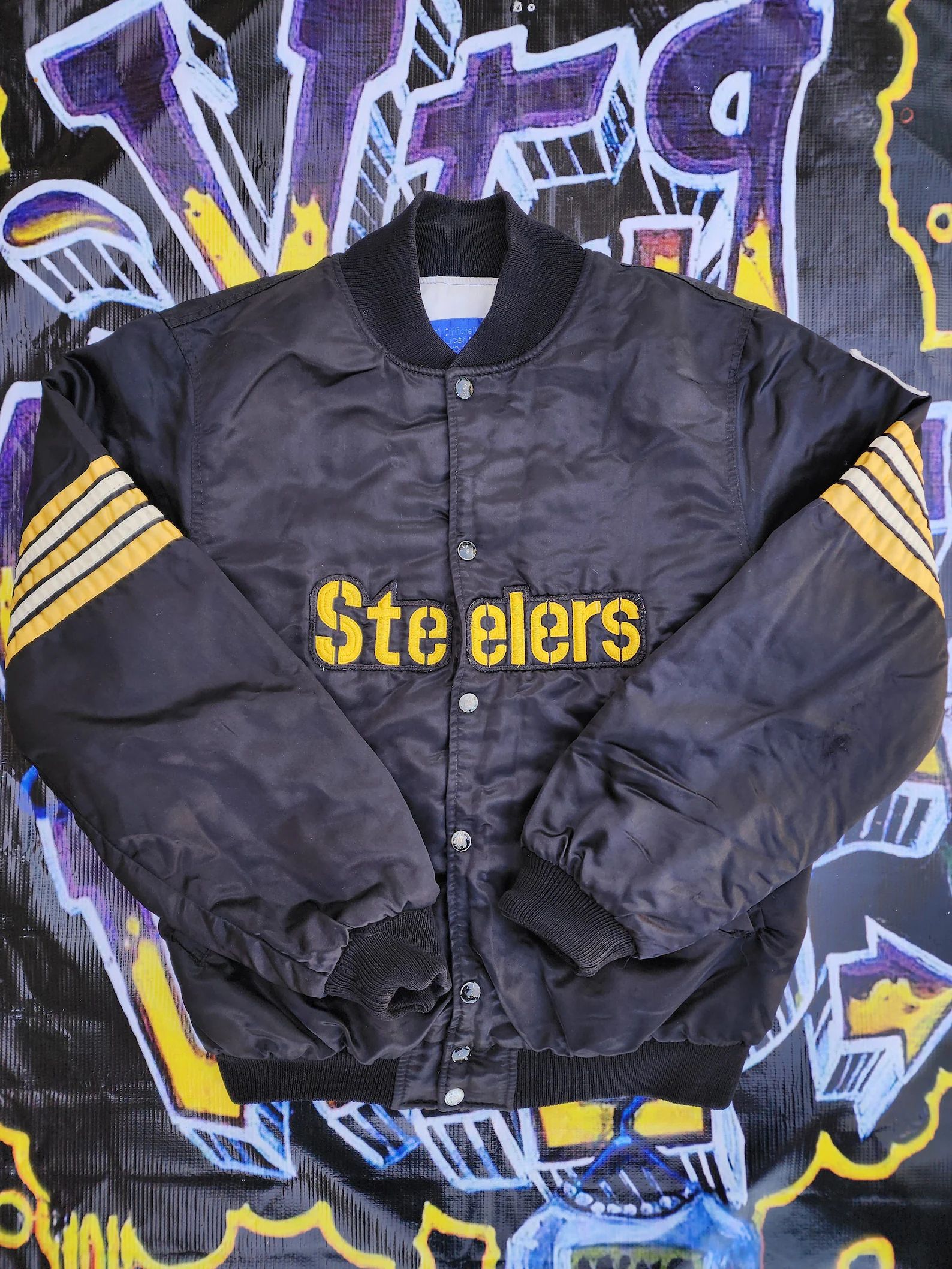 Vintage 1990s Pittsburgh Steelers Escudero Satin Bomber Jacket 42 Medium - Etsy | Etsy (US)