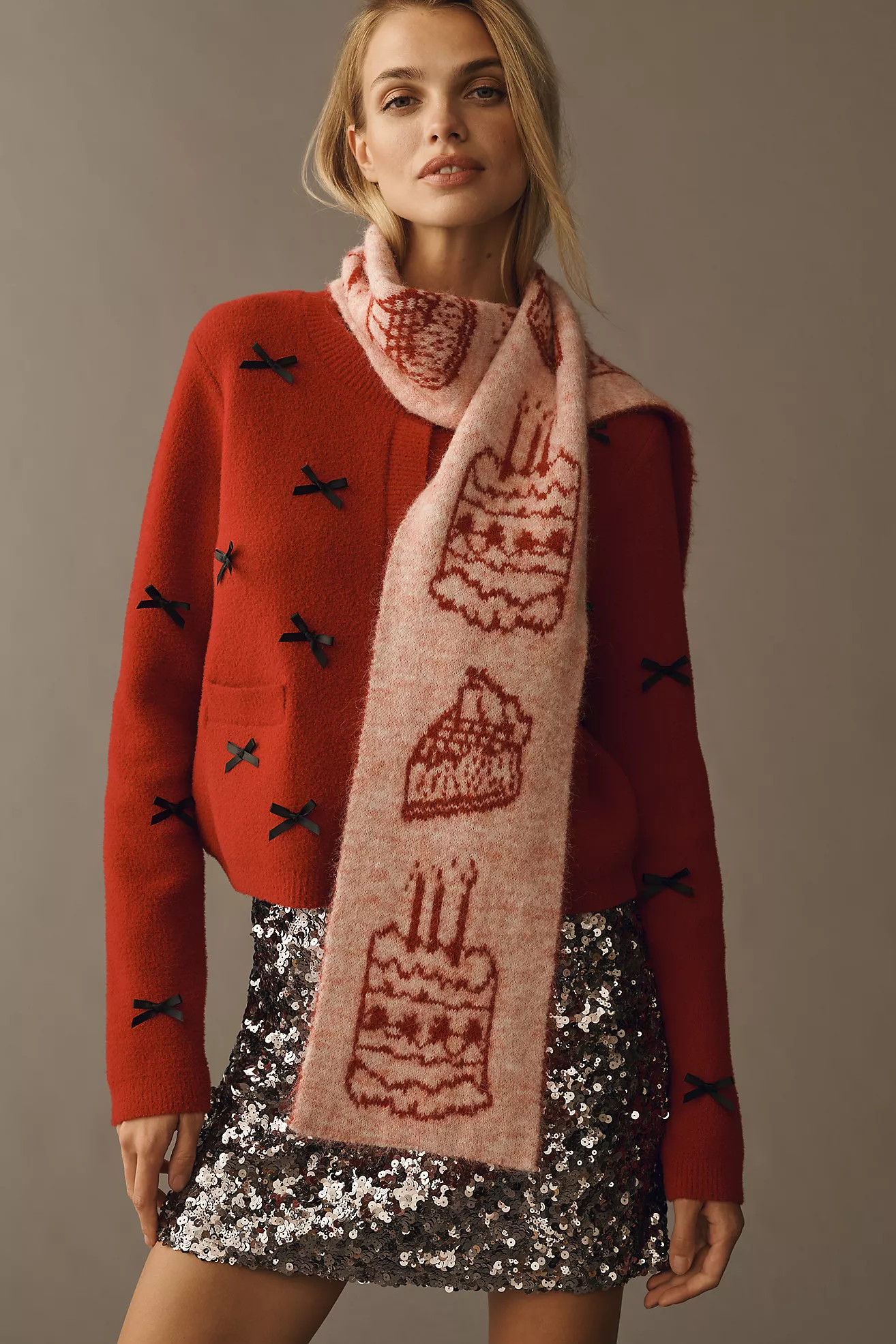 NVLT Bow-Embellished Knit Lady Jacket | Anthropologie (US)