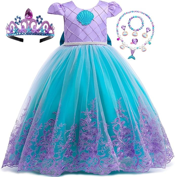 Girls Mermaid Princess Dress Kids Mermaid Costume Dress up for Ariel | Amazon (US)