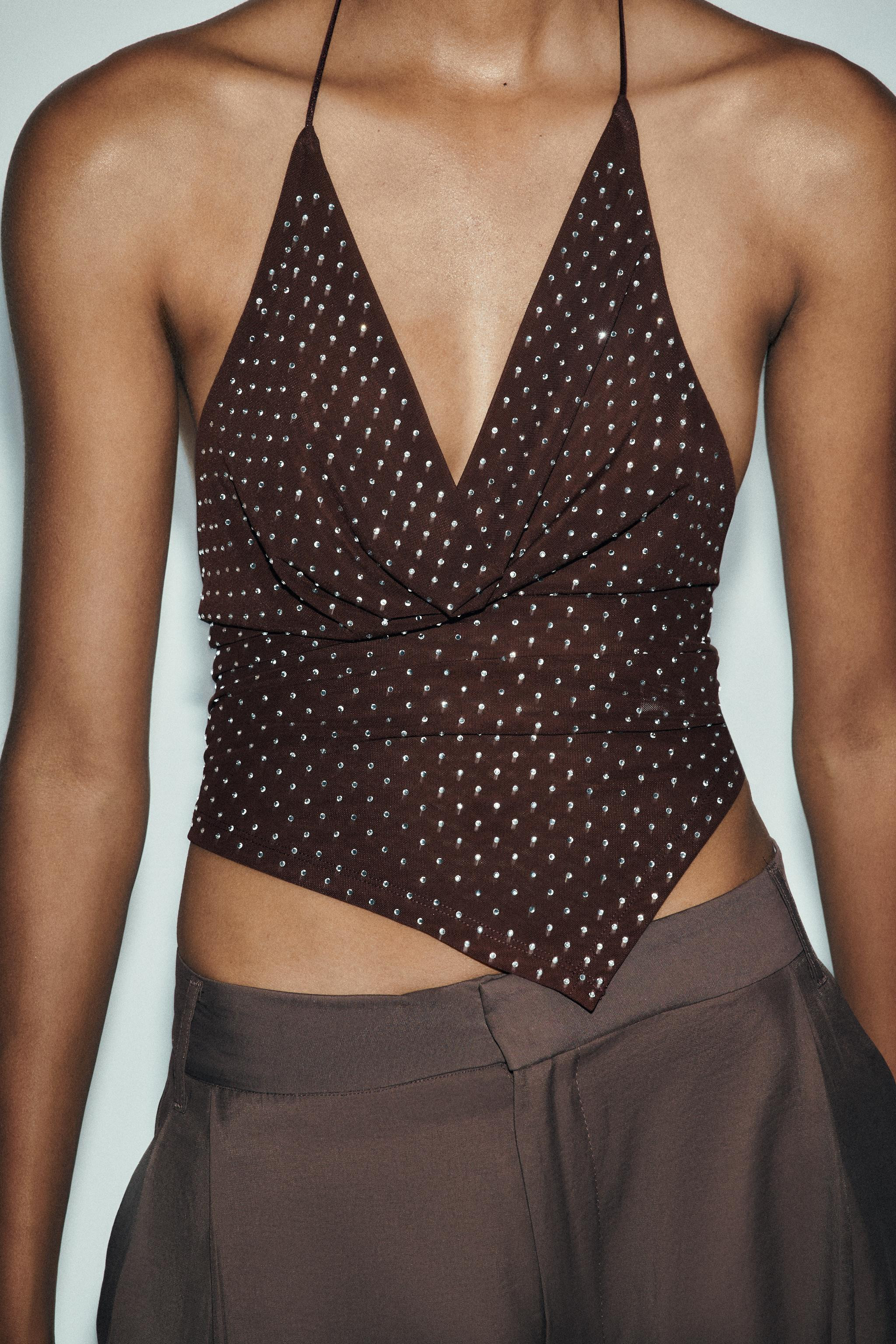 STRASS TULLE TOP | Zara US