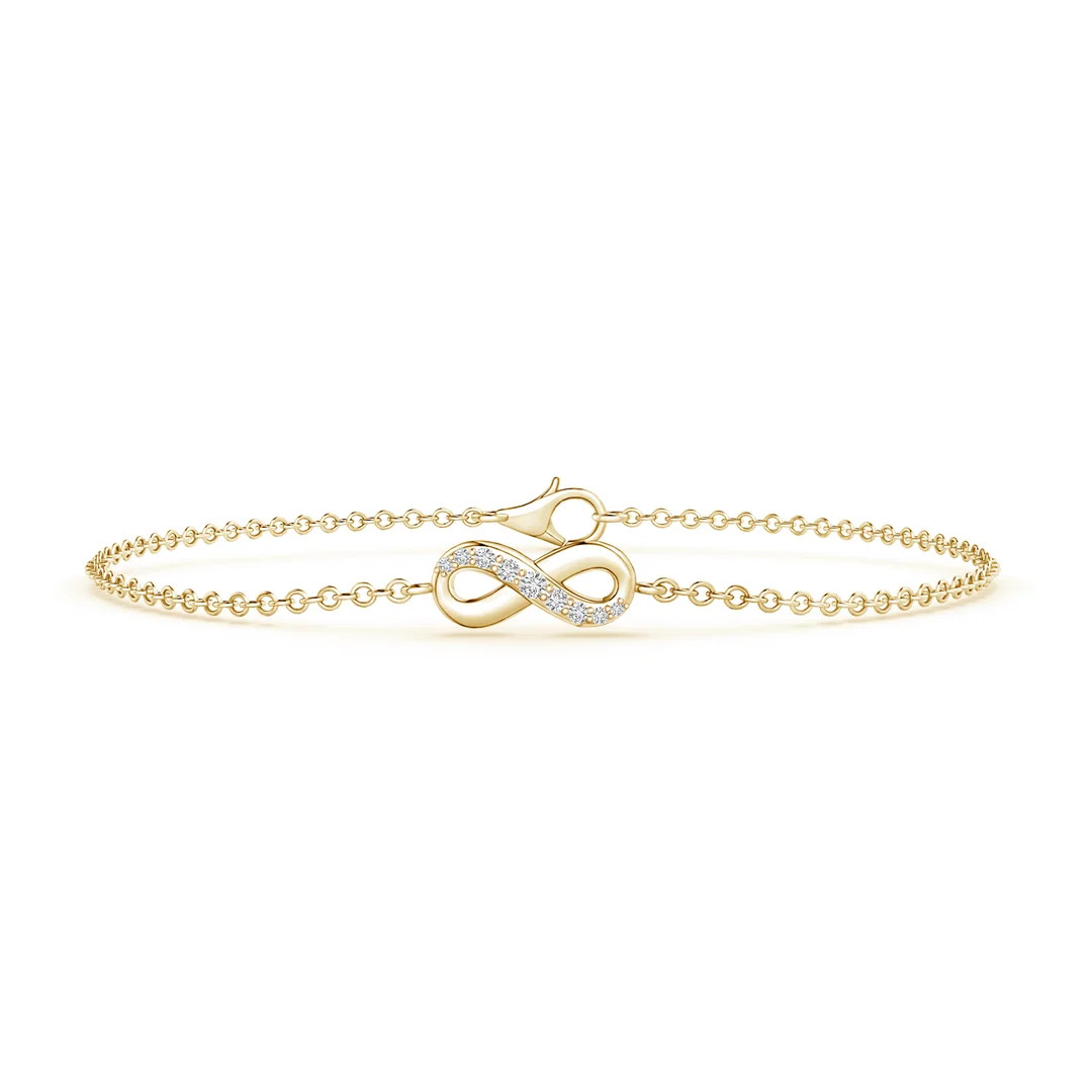 Prong-Set Diamond Infinity Chain Bracelet | Angara Inc.