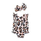 Mud Pie baby girls LEOPARD SWIMSUIT AND HEADBAND, Pink, 2T US | Amazon (US)