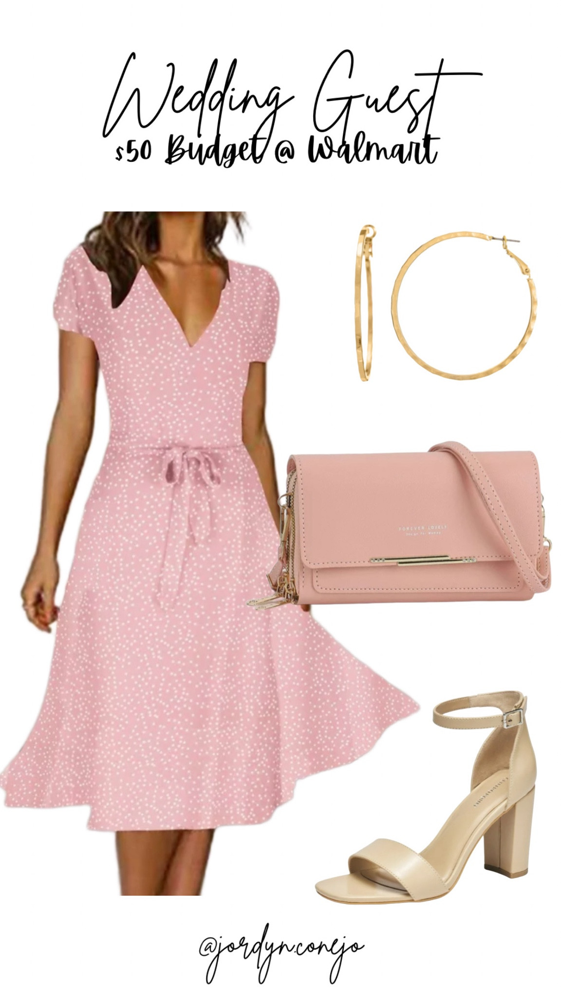 Wedding guest outfit- wedding guest dress- pink dress- nude heels- high heels- dressed up- womens style- budget style- under 50- wedding 

Entire outfit for under $50 at Walmart! 

#LTKWedding #LTKFindsUnder50 #LTKStyleTip