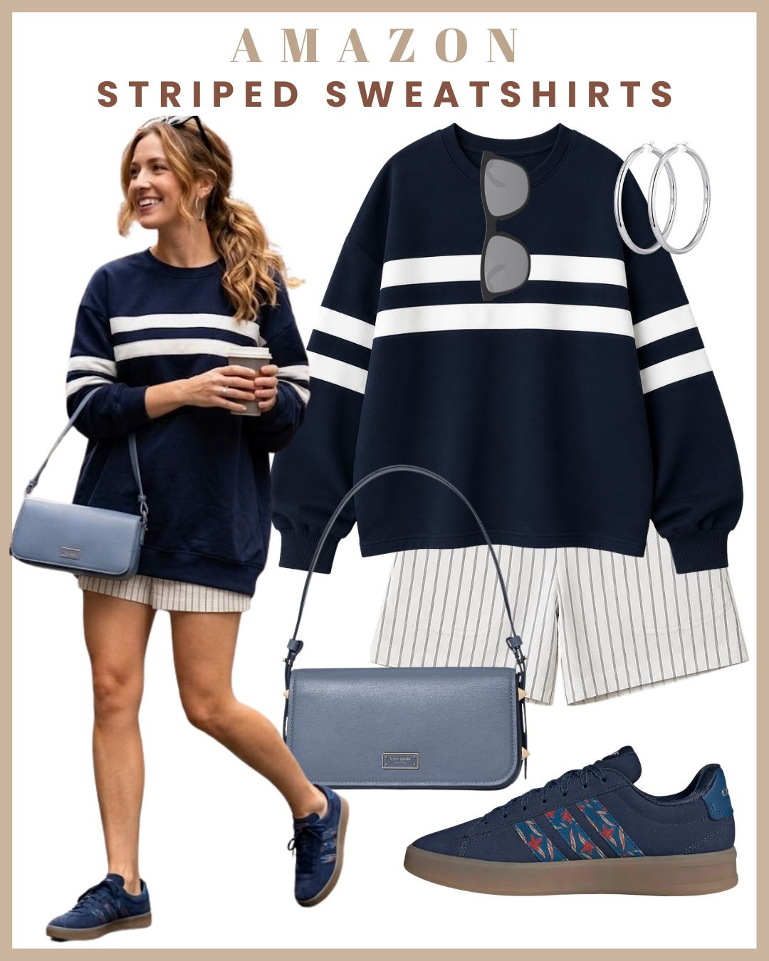 Striped sweatshirts are a fall wardrobe essential 🍂🤎

Cozy, classic, and effortlessly chic — a striped sweatshirt is the perfect layer for those crisp fall days when you want to be comfortable but still look put together ✨

👖 Pair with jeans for an easy everyday look
🤍 Style with white trousers for a fresh, elevated outfit
🖤 Throw over a skirt for that effortless preppy vibe
🥾 Finish with loafers, sneakers, or ankle boots, depending on the occasion

The easiest way to make your fall basics feel a little more stylish
 

 #LTKdayinmylife #LTKgrwm #LTKootd