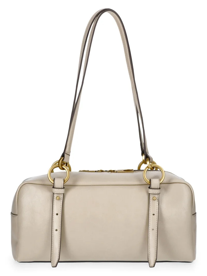 Scoop Women's Faux Leather Top Handle Shoulder Bag, Almond Biscuit | Walmart (US)