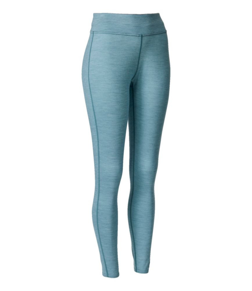 Women's Cresta Ultralight 150 Pants, High-Rise Slim-Leg Stripe Ocean Waves/Storm Teal Small, Wool L.L.Bean | L.L. Bean
