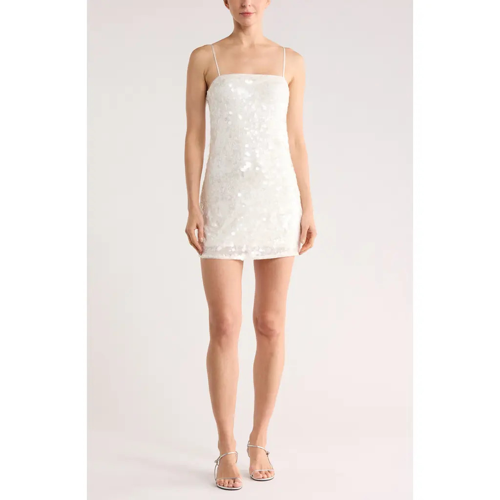 Simkhai Lollie Sequin Minidress in Ivory at Nordstrom Rack, Size 0 | Nordstrom Rack