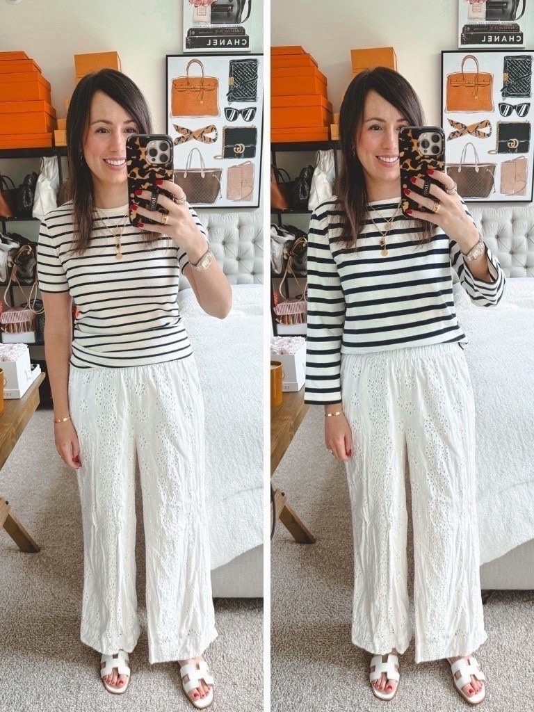 Stripe tees with eyelet pants



#LTKStyleTip #LTKFindsUnder100 #LTKootd