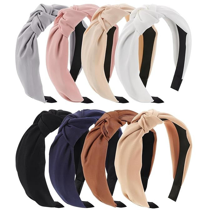 Headbands for Women, 8Pcs Knotted Headbands Fashion Women Hair Accessories Coffee Series Knotted ... | Amazon (US)