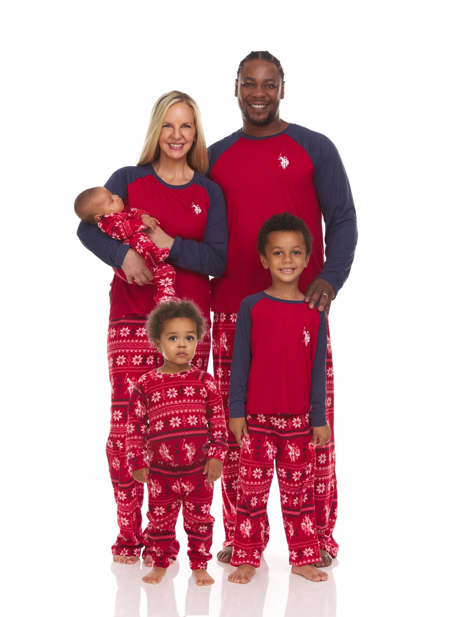 U.S. Polo Assn. Fair Isle Holiday Matching Family Christmas Pajama Set - Walmart.com | Walmart (US)