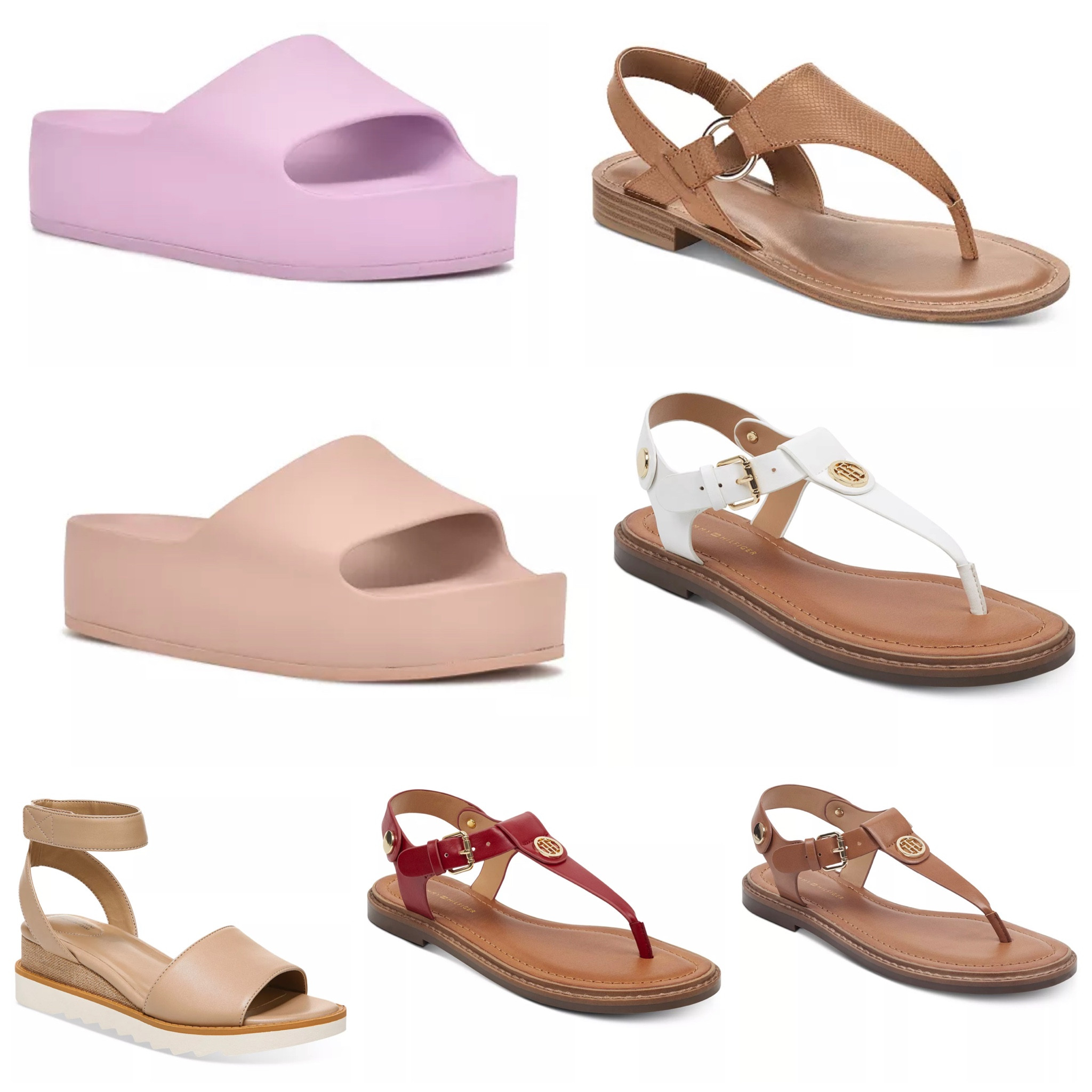 Summer sandals and slides for the pools and resort trips 

#LTKunder50 #LTKshoecrush #LTKtravel