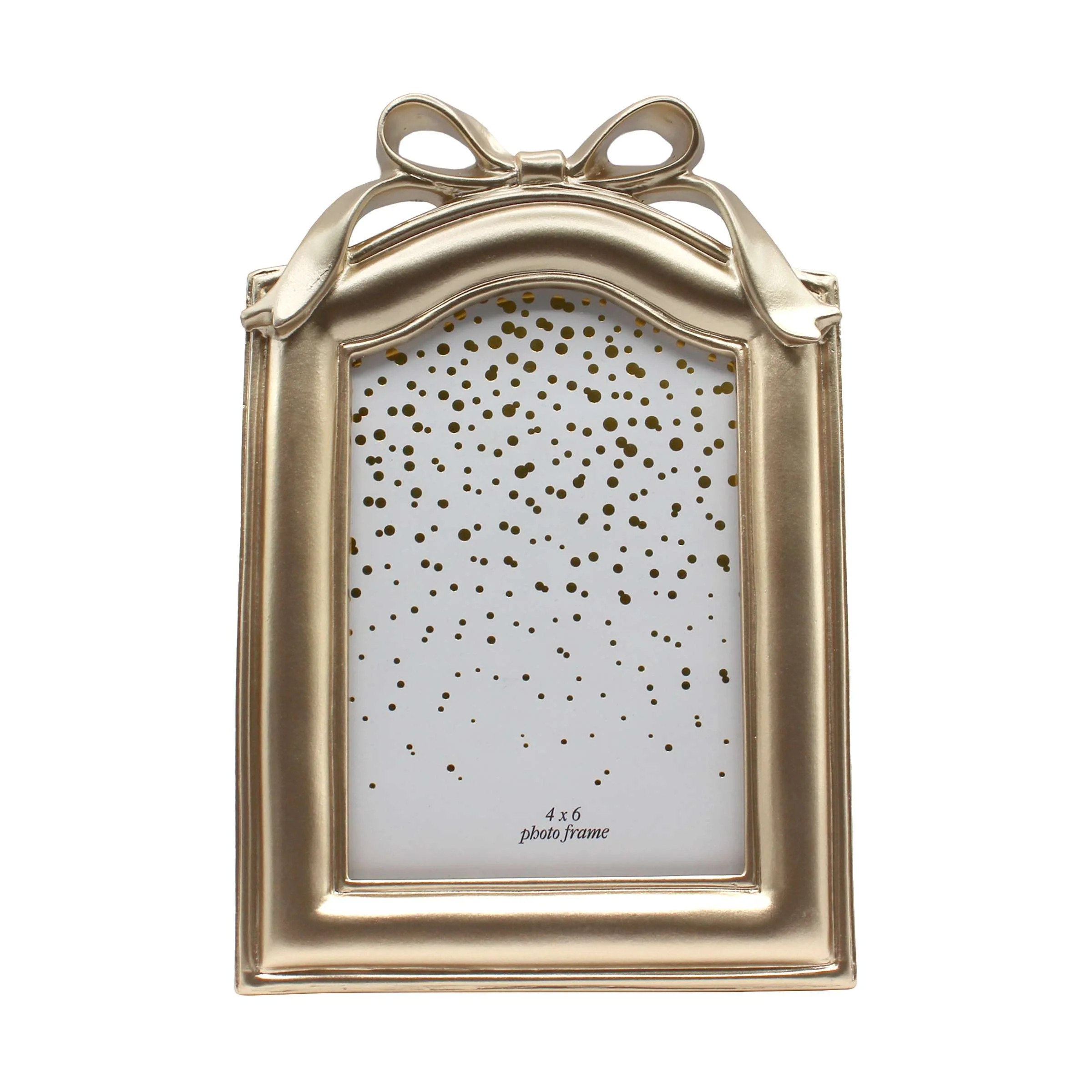 OneDesign Home 4x6 Gold Picture Frame with Bow Detail | Walmart (US)