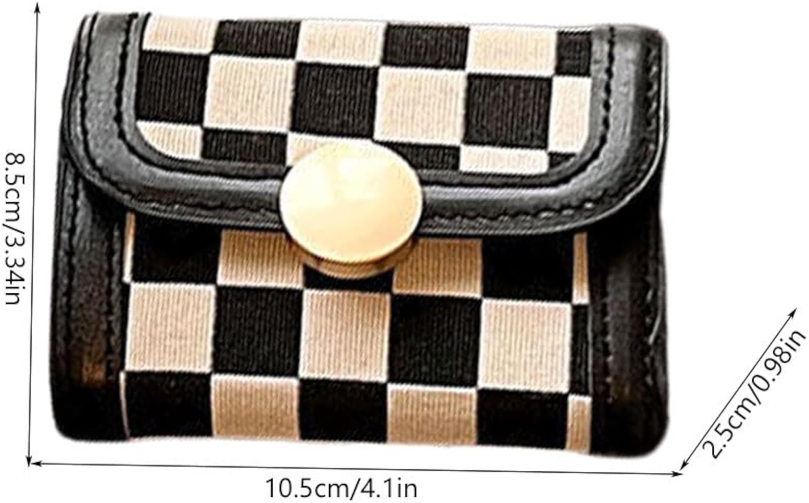 Leheybia 1 Pcs Checkered Wallet Checker Card Bag Card Holder Wallet Card Holder Wallet Wallet for Woman（Coffee, Black And White） (black and white) | Amazon (US)