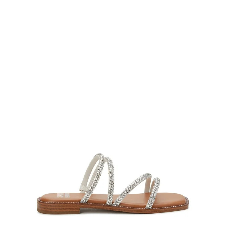 Madden NYC Women's Strappy Bling Flat Sandals | Walmart (US)