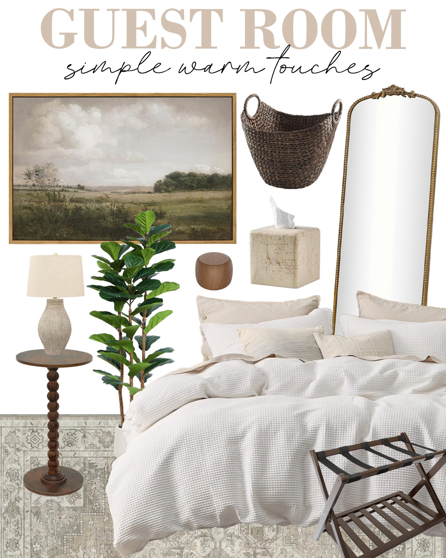 Neutral guest room decor, warm guest room ideas, cozy neutral bedroom inspo, Amazon guest bedroom finds, affordable guest room decor, neutral guest bedding, budget-friendly guest room, warm neutral room inspiration, guest room with simple touches, soft neutral bedroom layout, earthy tones bedroom setup, warm minimalist guest room, Amazon guest room must haves, simple cozy guest space, neutral aesthetic bedroom, beige and white bedding, boho farmhouse guest room, Amazon home decor under $100, organic guest room styling, earth tone room inspiration, rustic modern guest room, Amazon guest room essentials, warm textured bedding set, neutral rug Amazon find, natural fiber guest decor, guest room mirror ideas, cozy budget bedroom styling, warm lamp Amazon decor, simple guest nightstand decor, woven basket room accent, neutral faux plant styling, textured throw blanket Amazon, budget-friendly full-length mirror, elegant neutral wall art, classic cozy bedroom design, guest room refresh under $200, timeless neutral home finds, soft bedding from Amazon, Amazon home accessories, neutral guest space vibe, cozy neutral design ideas, warm inviting guest room, subtle earth tone bedroom, guest room style inspo, soft and simple bedroom, classic neutral furniture, Amazon decor on a budget, natural textures in bedroom, cozy welcoming guest space, warm-toned Amazon room decor.

#LTKHome #LTKStyleTip #LTKSeasonal