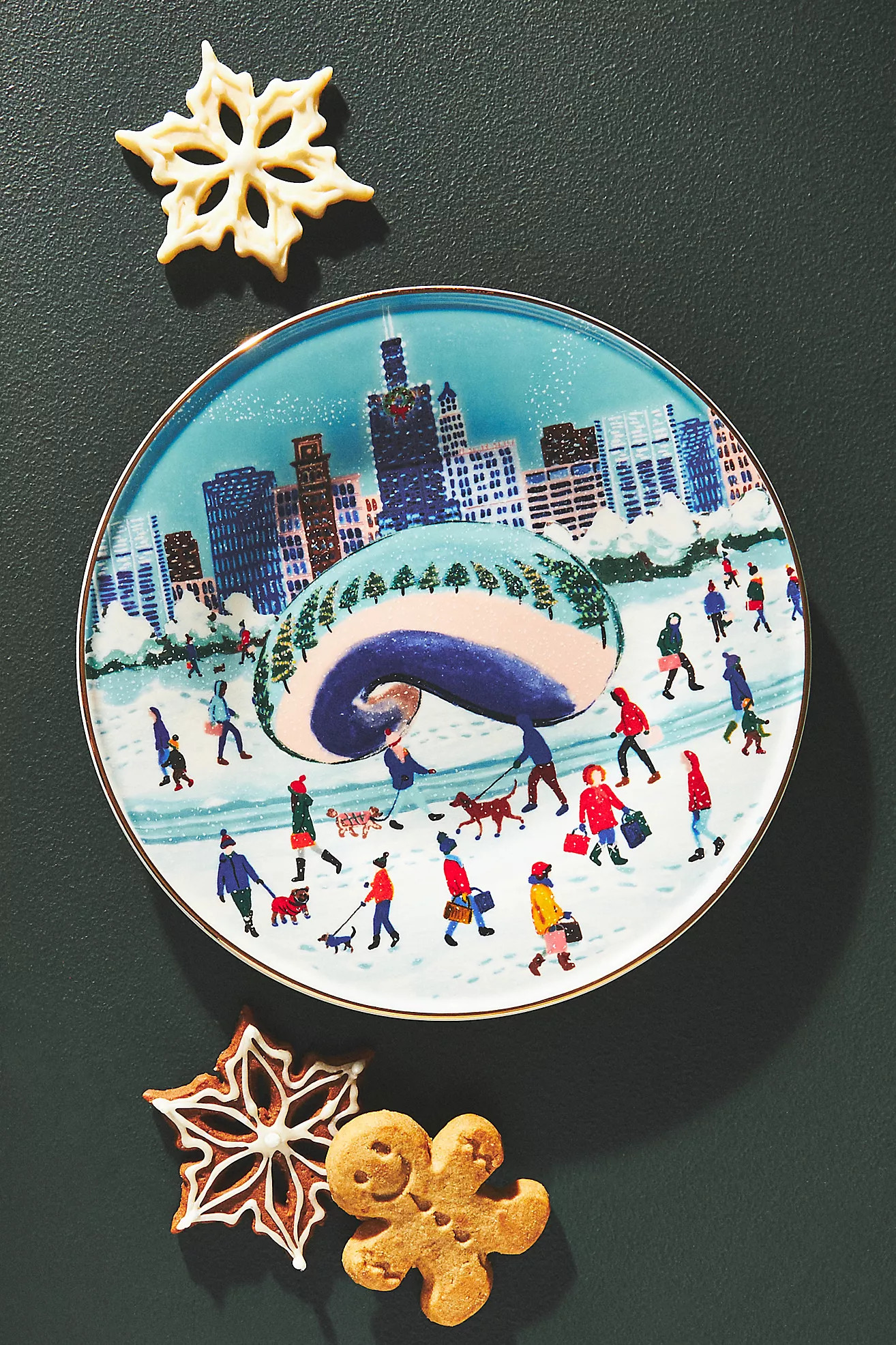 Holiday In The City Dessert Plate | Anthropologie (US)