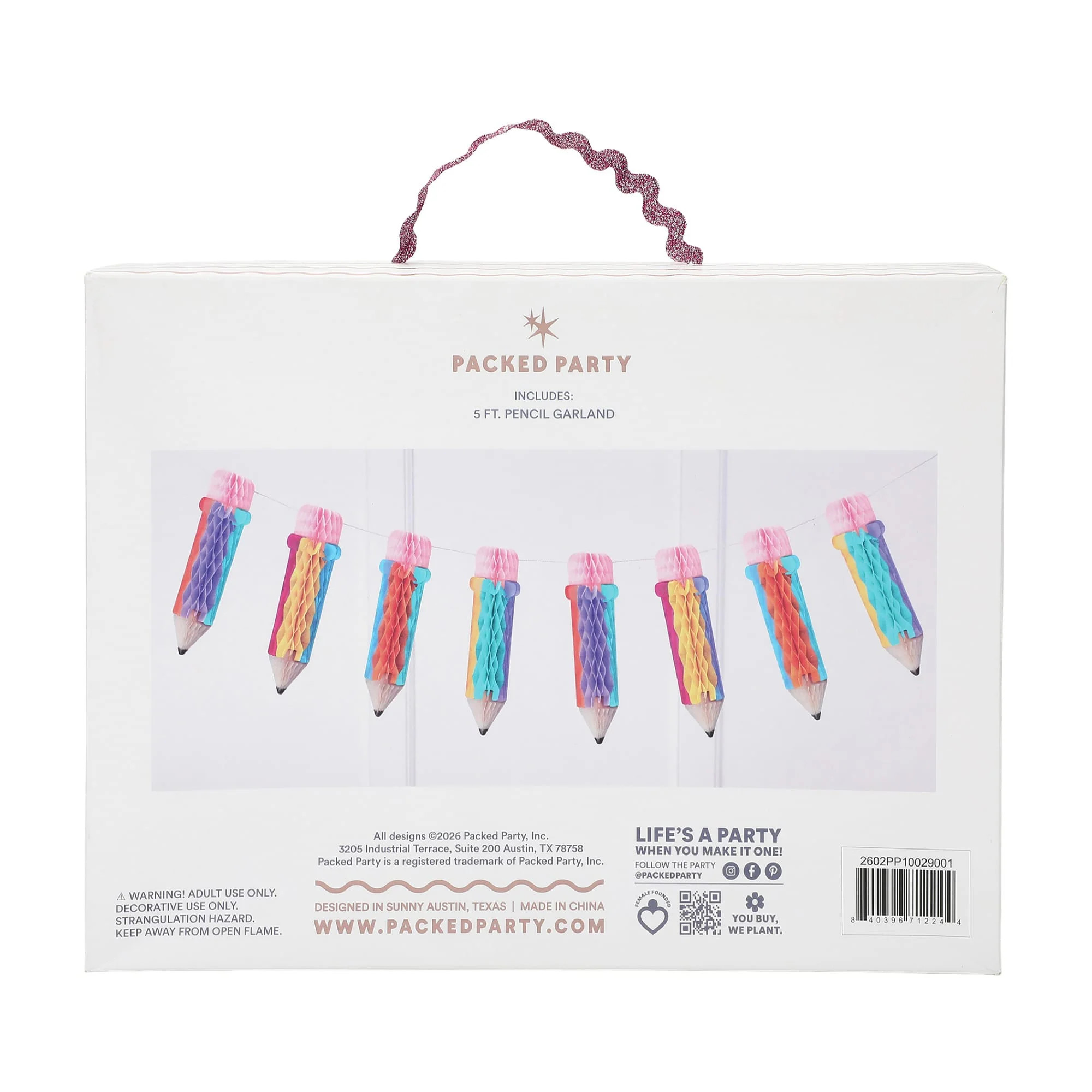 Honeycomb Pencil Garland (Party Banner) | Packed Party