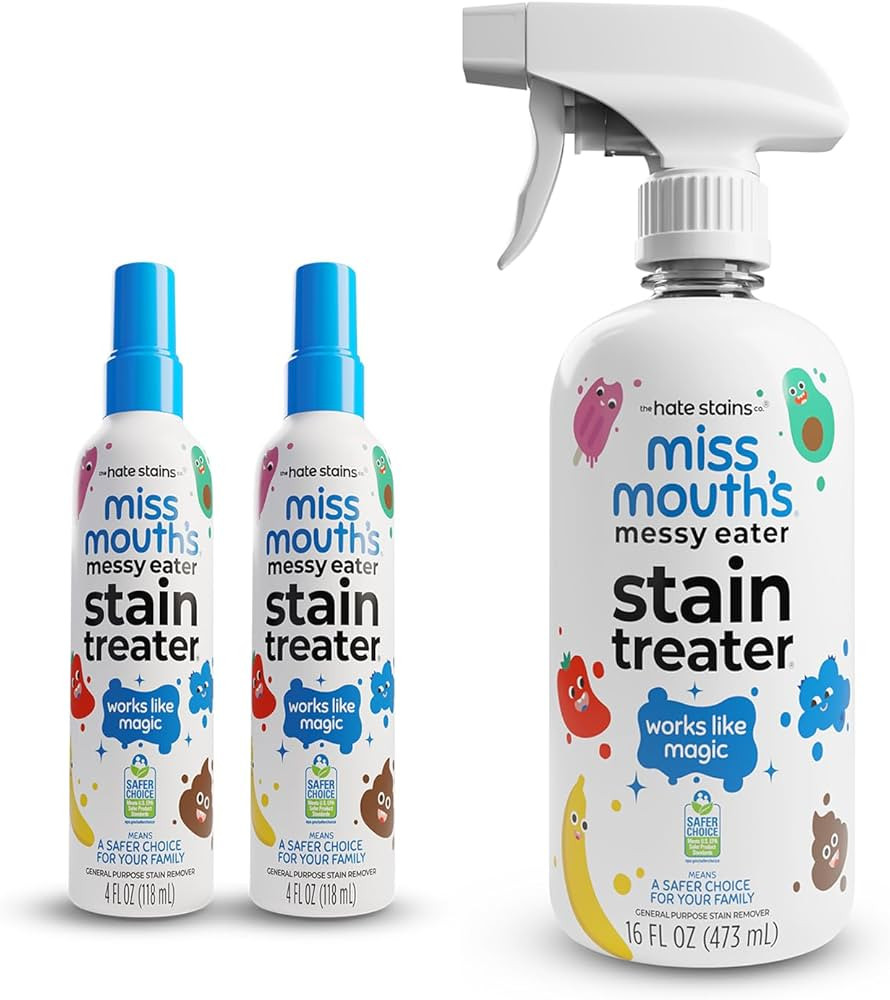 Miss Mouth's Messy Eater Stain Treater - 2 Pack Stain Remover Spray and 16oz Bottle | Amazon (US)