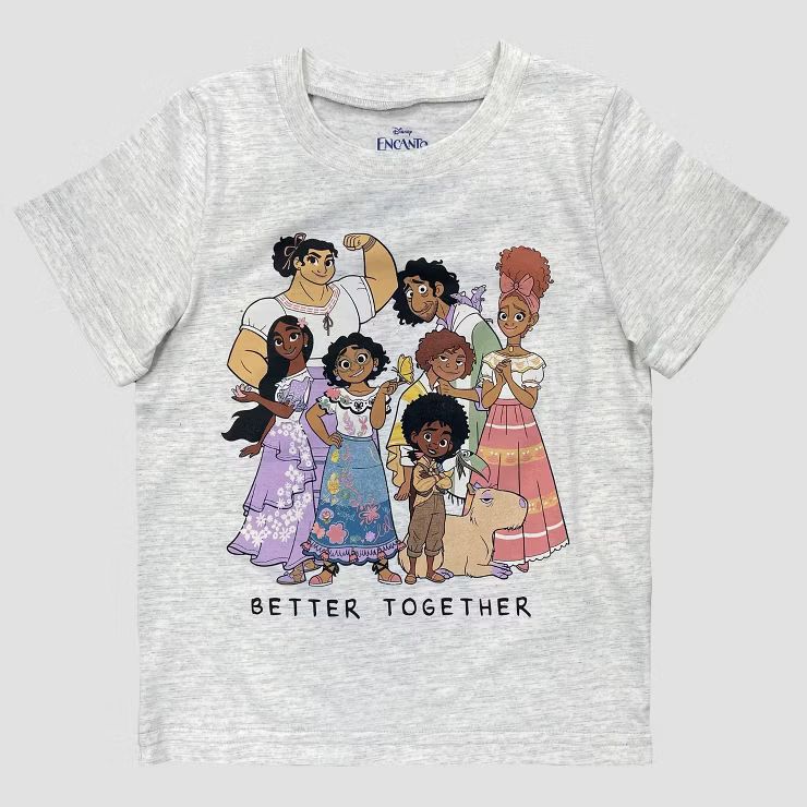 Toddler Girls' Disney Encanto Solid T-Shirt - Heather Gray | Target