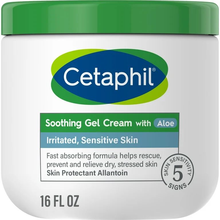 Cetaphil Soothing Gel-Cream with Aloe Instantly Soothes and Hydrates Sensitive Skin, 16 oz - Walm... | Walmart (US)
