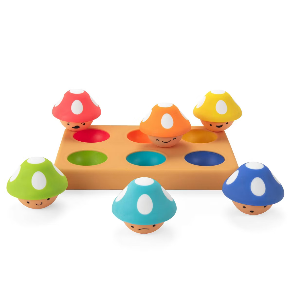 Sassy Toys Moody Matching Mushrooms Stacking Toy | Target
