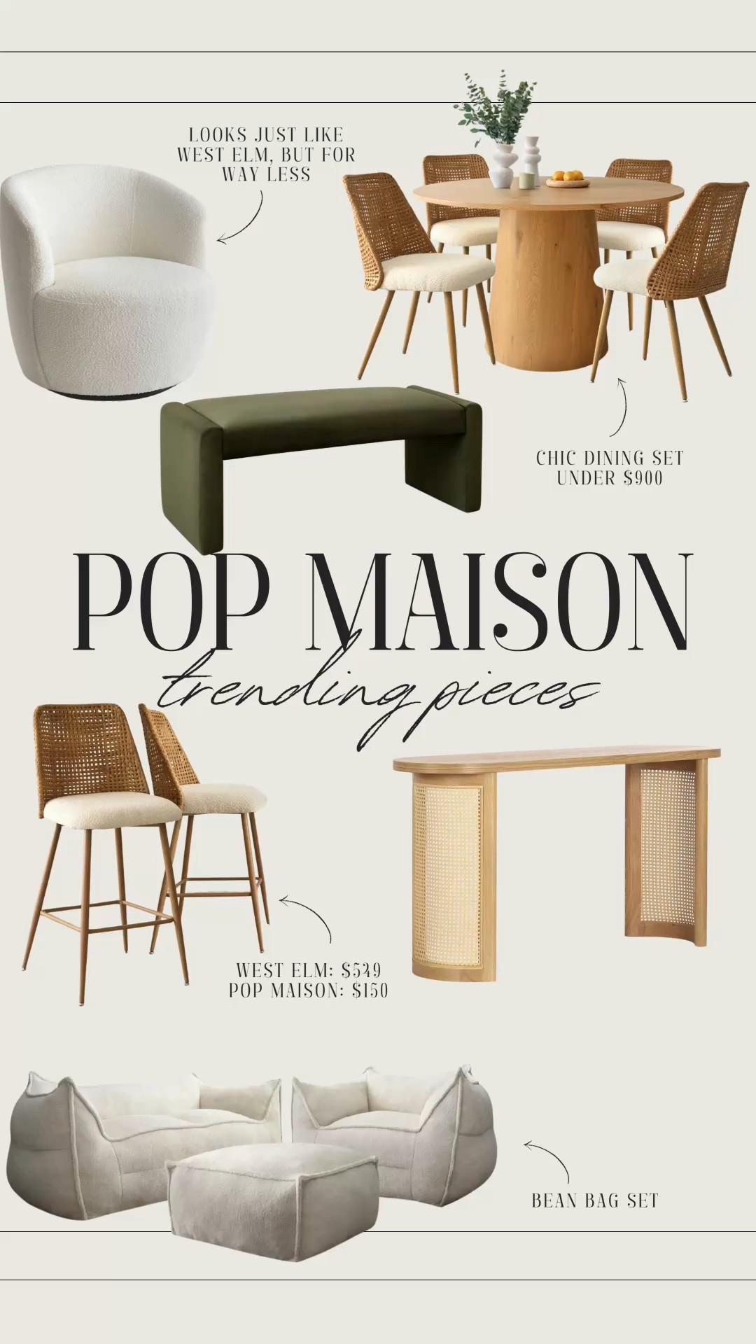 Trending home furniture ✨ West Elm look for less. 

#LTKWatchNow #LTKHome