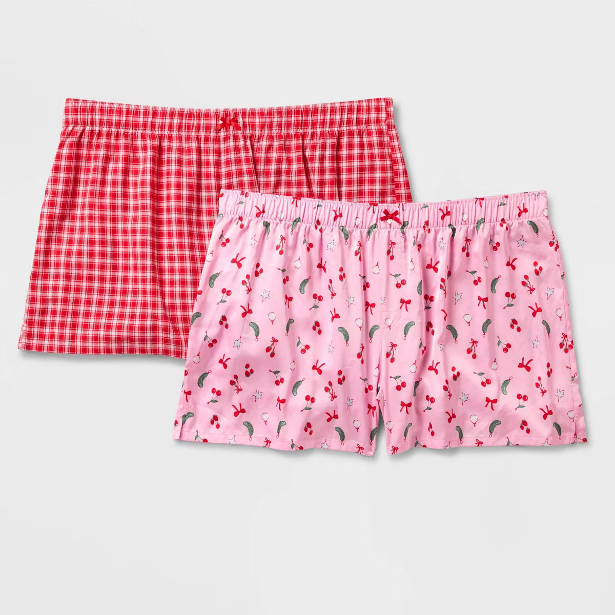 Women's 2pk Flannel and Satin Boxer Pajama Shorts - Wild Fable™ | Target
