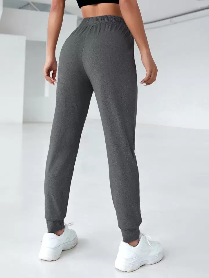 Yoga Basic Drawstring Waist Slant Pocket Sports Sweatpants | SHEIN