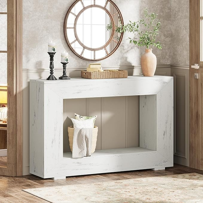 Tribesigns Farmhouse Console Table, 47 Inches Entryway Console Table with Storage, Industrial Hal... | Amazon (US)