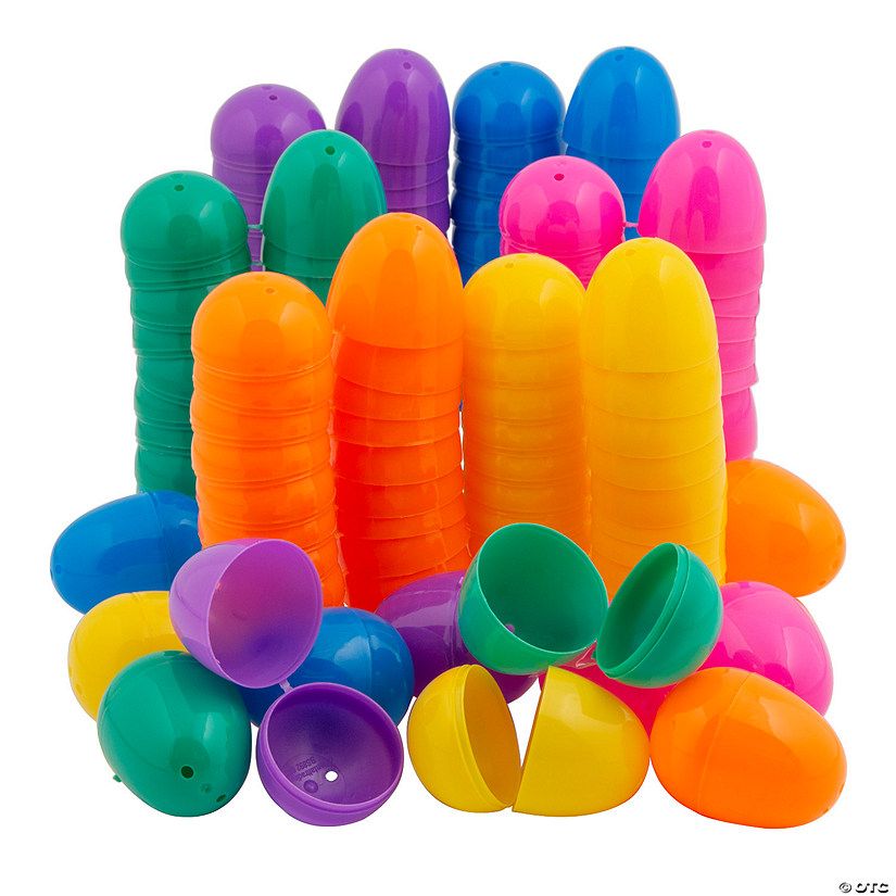 2" Bulk 72 Pc. Value Colorful Bright Plastic Easter Eggs | Oriental Trading Company