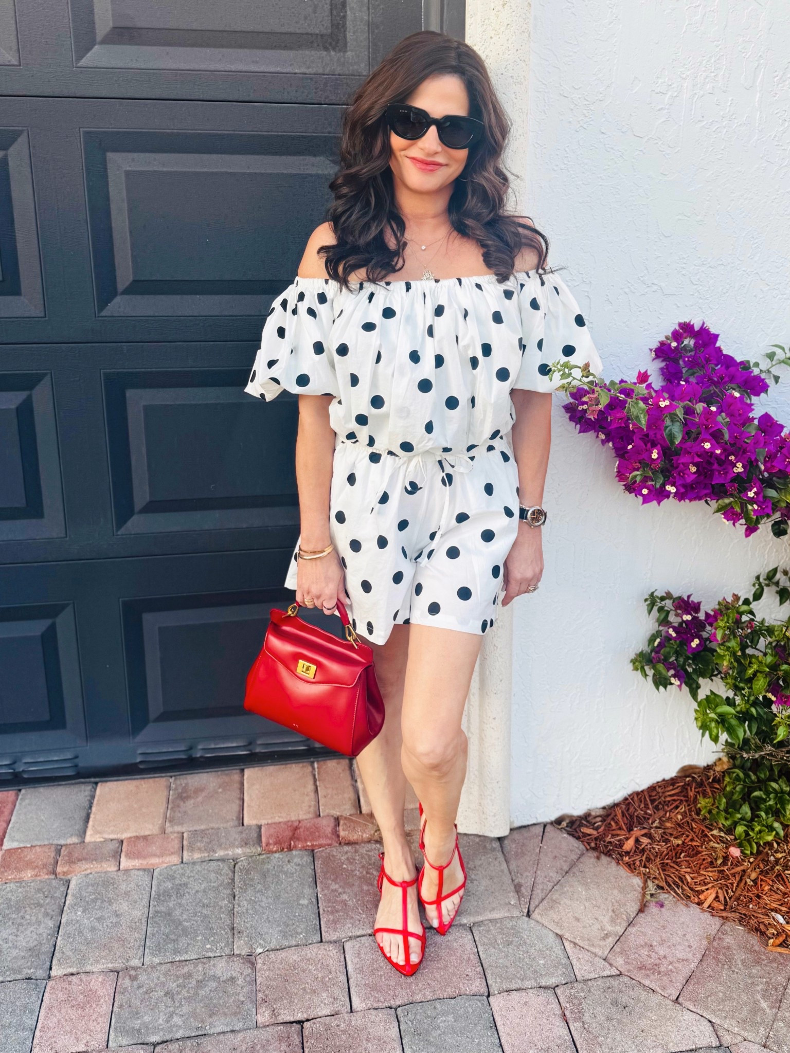 Another great polka set, perfect for spring & summer . Pieces sold separately, I could of sized down in both. Top wearing a sm , shorts xs . #polkadotshortset #polkadotstyleinspo 

#LTKOver40 #LTKootd #LTKSaleAlert