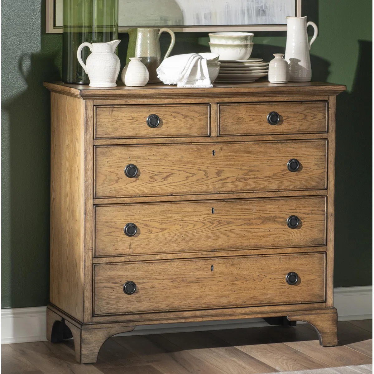 Country Living Vintage Market Accent Chest (5 Drawers, Arched Feet) | Wayfair North America
