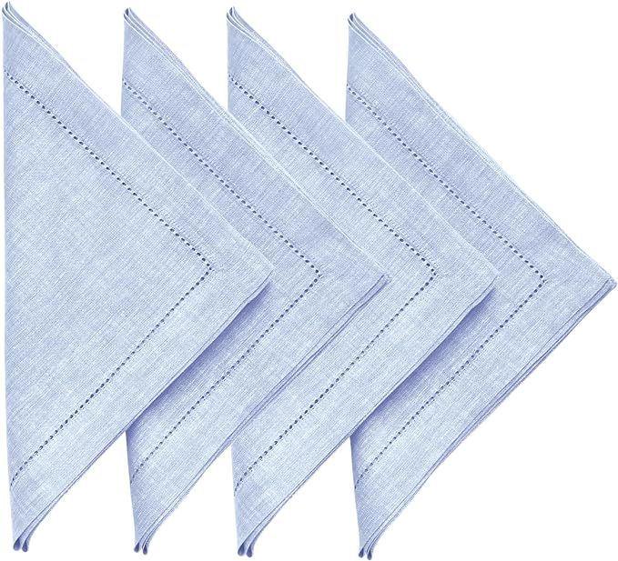 Solino Home Linen Cloth Napkins – 20 x 20 Inch Dinner Napkins Set of 4 – 100% Pure Linen Cham... | Amazon (US)