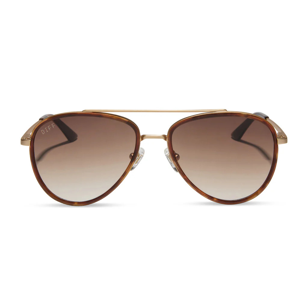 BEVERLIN - OZZY + BRUSHED GOLD + BROWN GRADIENT SUNGLASSES | DIFF Eyewear