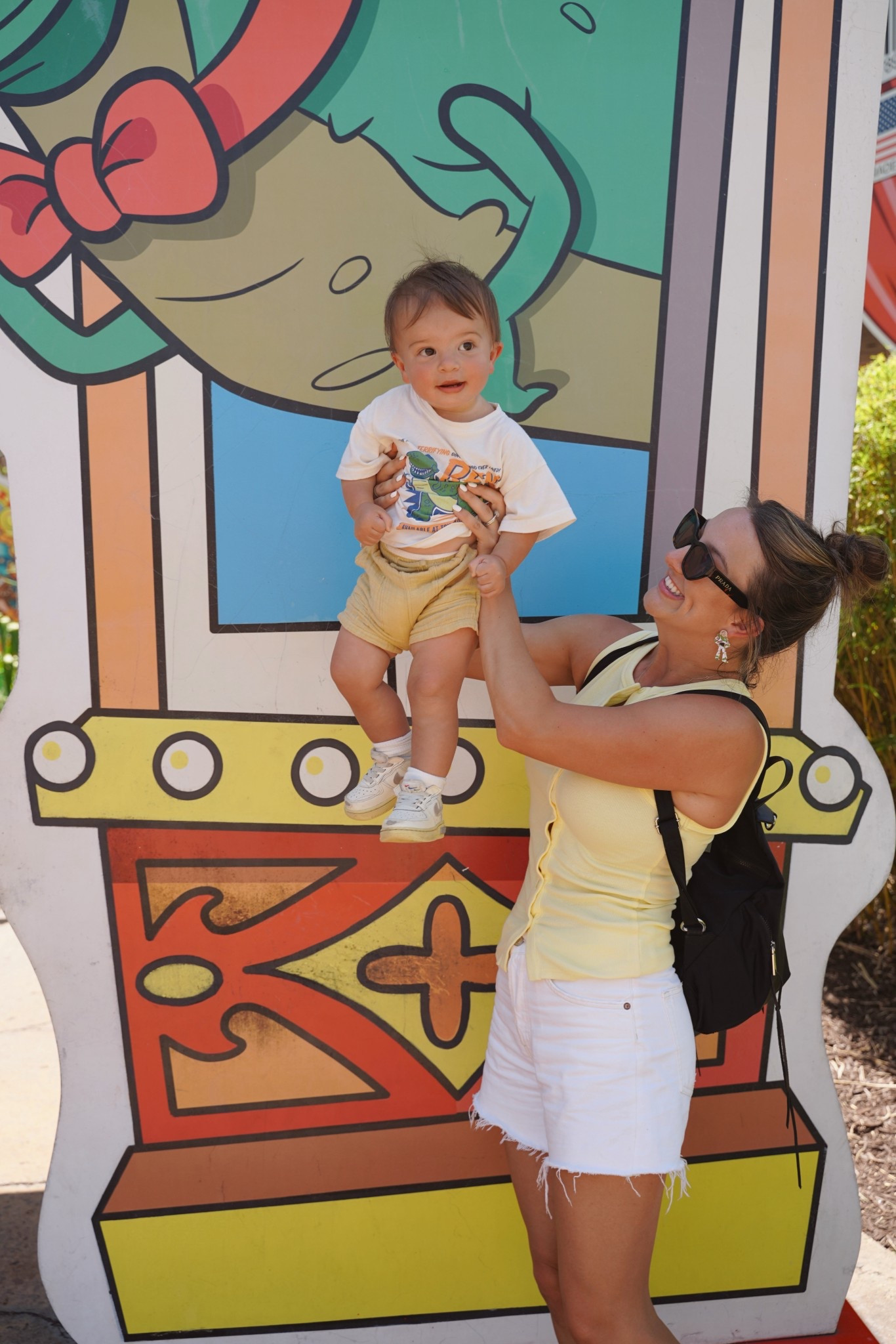 Hollywood studios outfit in disney world. Loveeee this backpack for a diaper bag! Beckhams shirt is old Aziel & Luca! 

#LTKTravel #LTKBaby #LTKFamily
