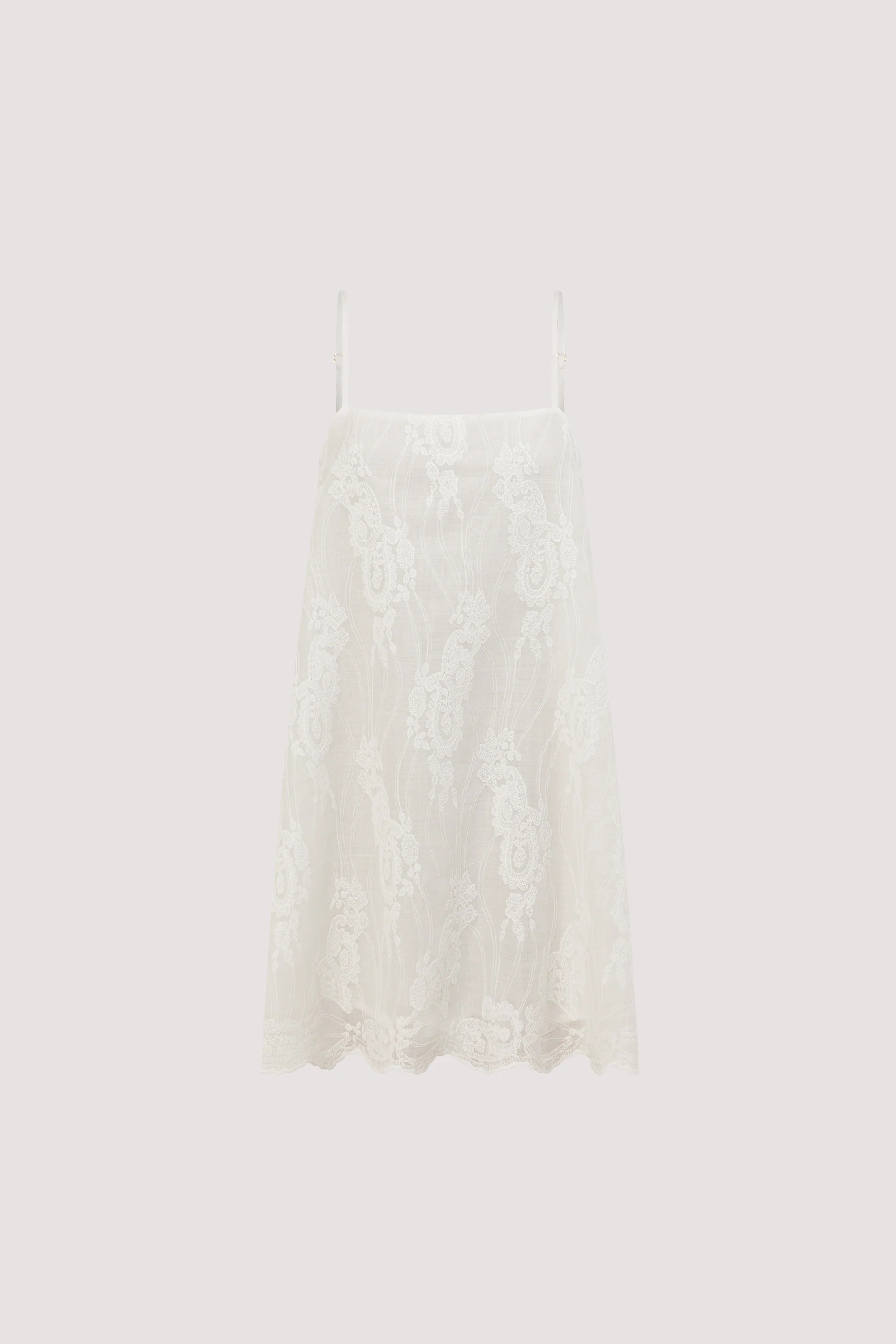 CORDELIA WHITE RAMIE MINI DRESS | DISSH