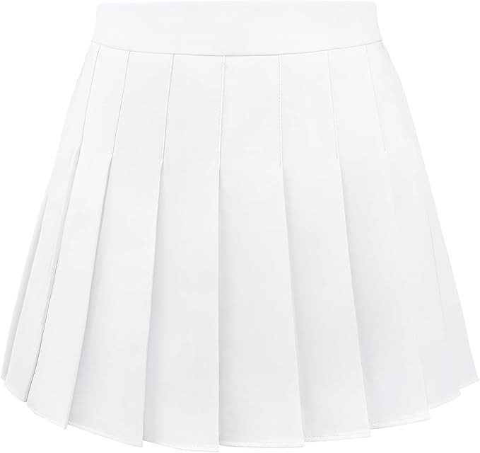 Pleated Skirt for Women Skater Skirt with Shorts Elastic Waist Plus Size Tennis Skirts | Amazon (US)