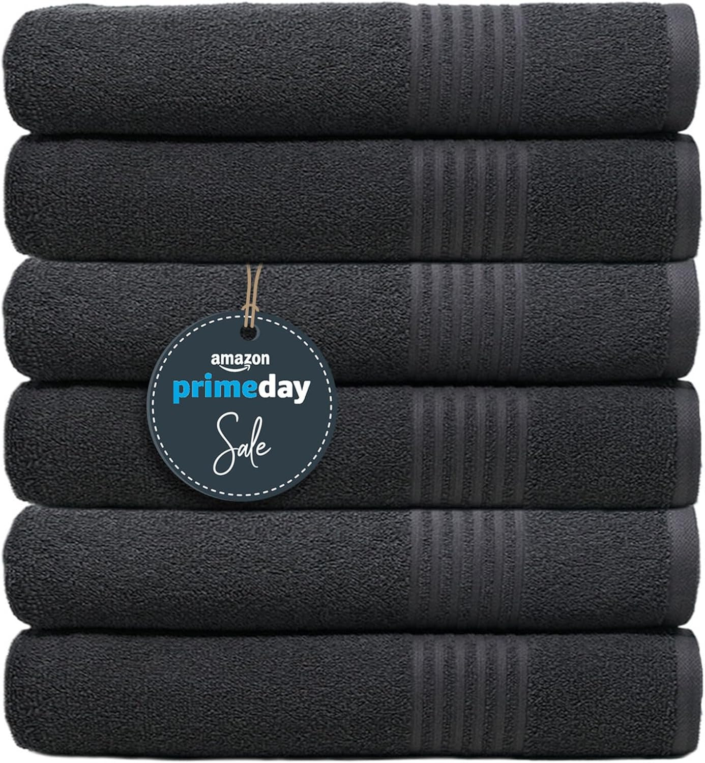 TRIDENT Trisafe - Bath Towels, Set of 6 - Small Sized Luxury Towels - 24 x 49 Inch, Bathroom Show... | Amazon (US)