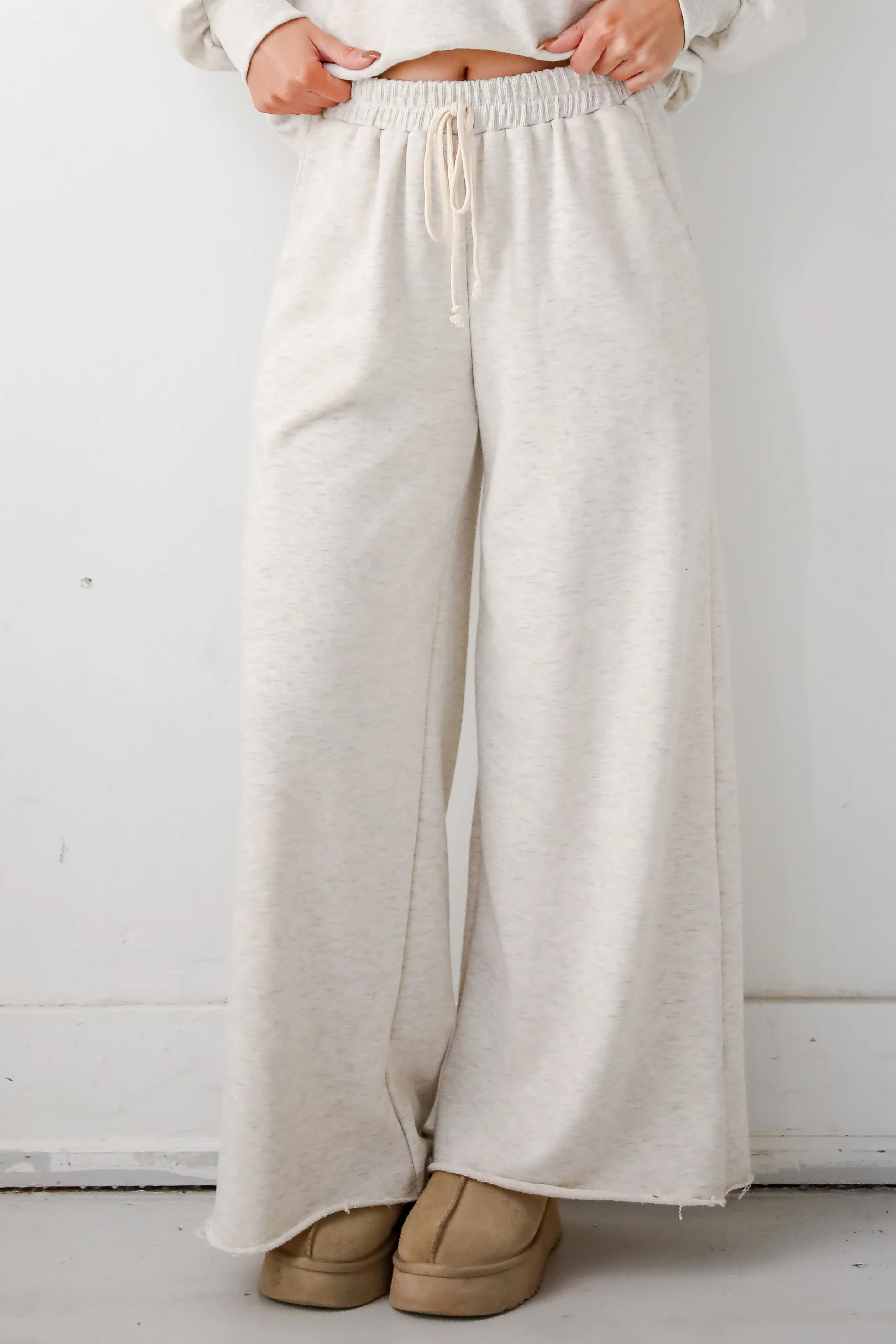 Cozy Light Grey Sweatpants | Matching Lounge Sets | ShopDressUp | Dress Up