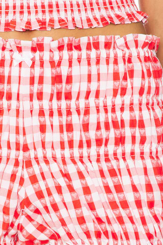 MAJORELLE Roxy Bloomer Short in Red & White Check from Revolve.com | Revolve Clothing (Global)