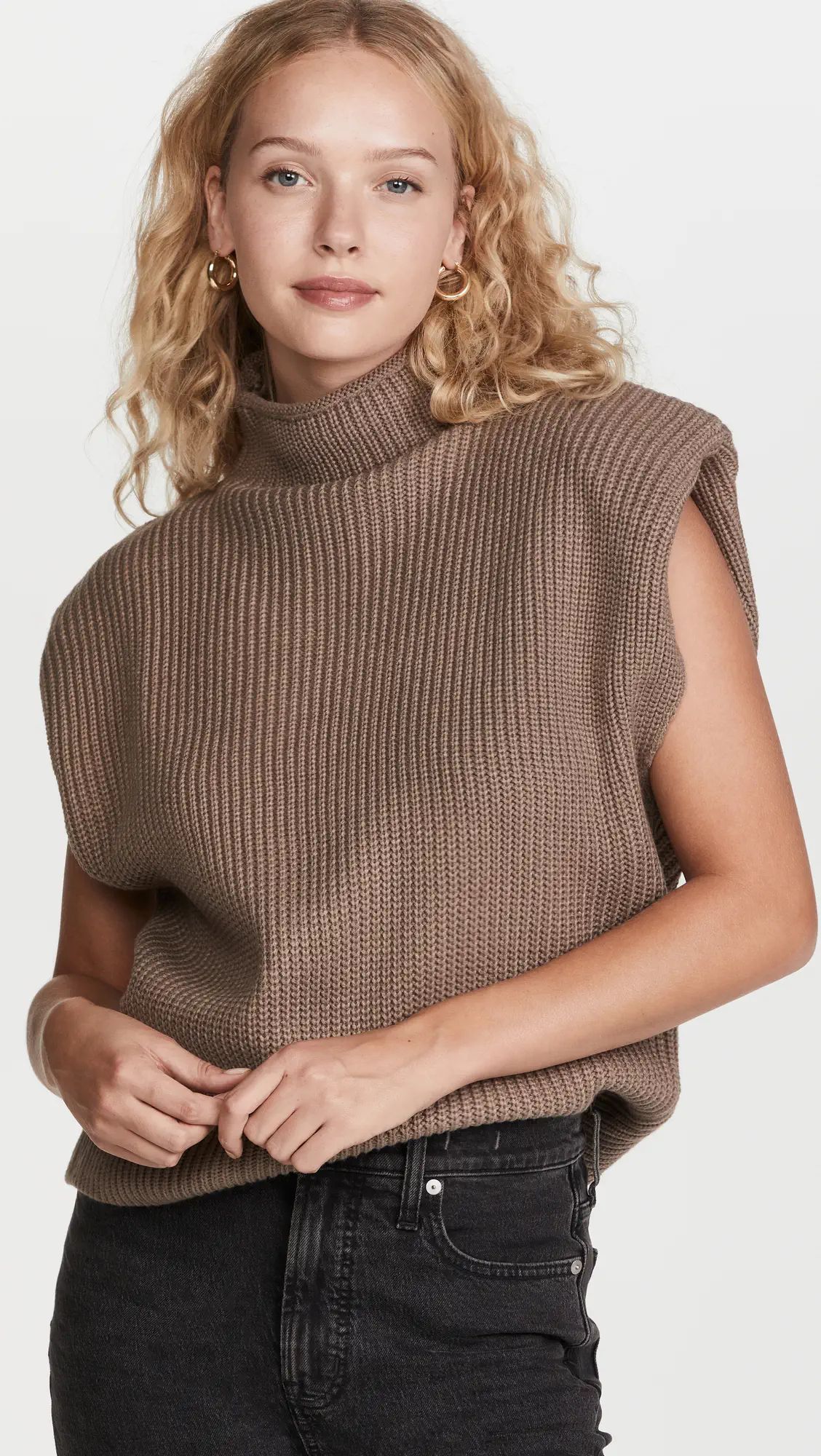 En Saison Sweater Pullover with Shoulder Pads | Shopbop | Shopbop
