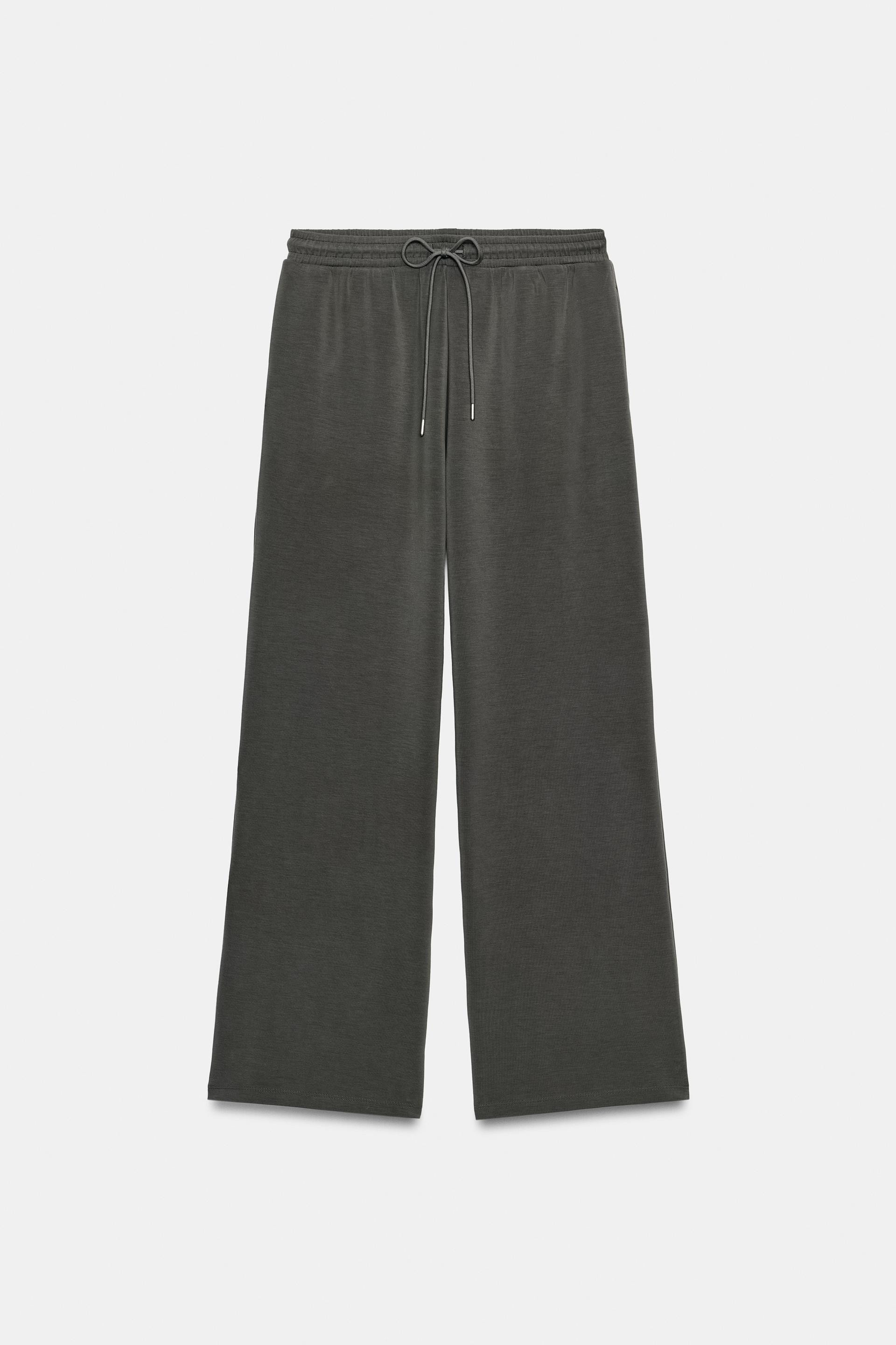Zara - Long Straight Trousers - Anthracite Grey - S - Woman | Zara UK