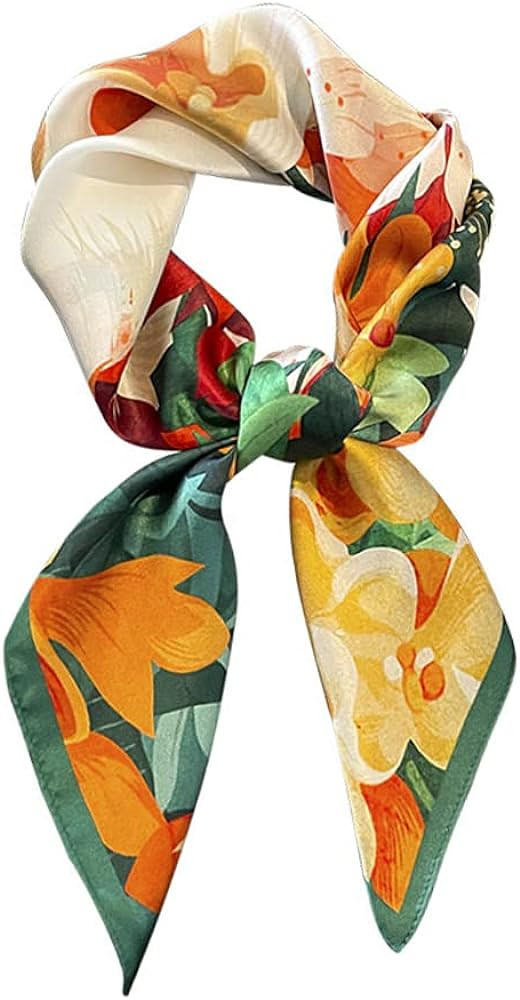 100% Pure Mulberry Silk Scarfs 26"x26" Square Scarf Women Neckerchief Headscarf hair scarf bandan... | Amazon (US)