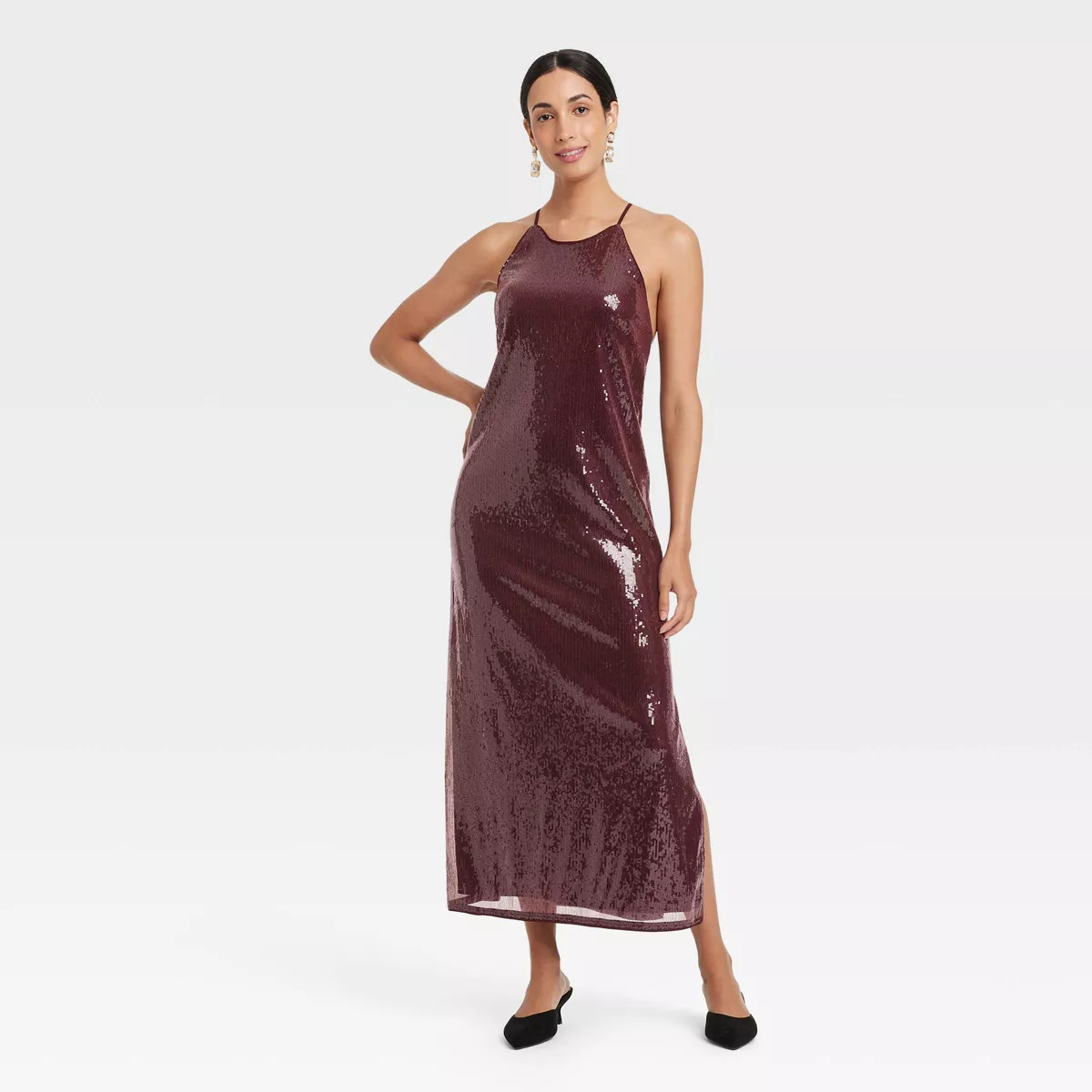 Women's Sequin Midi A-Line Dress - A New Day™ | Target