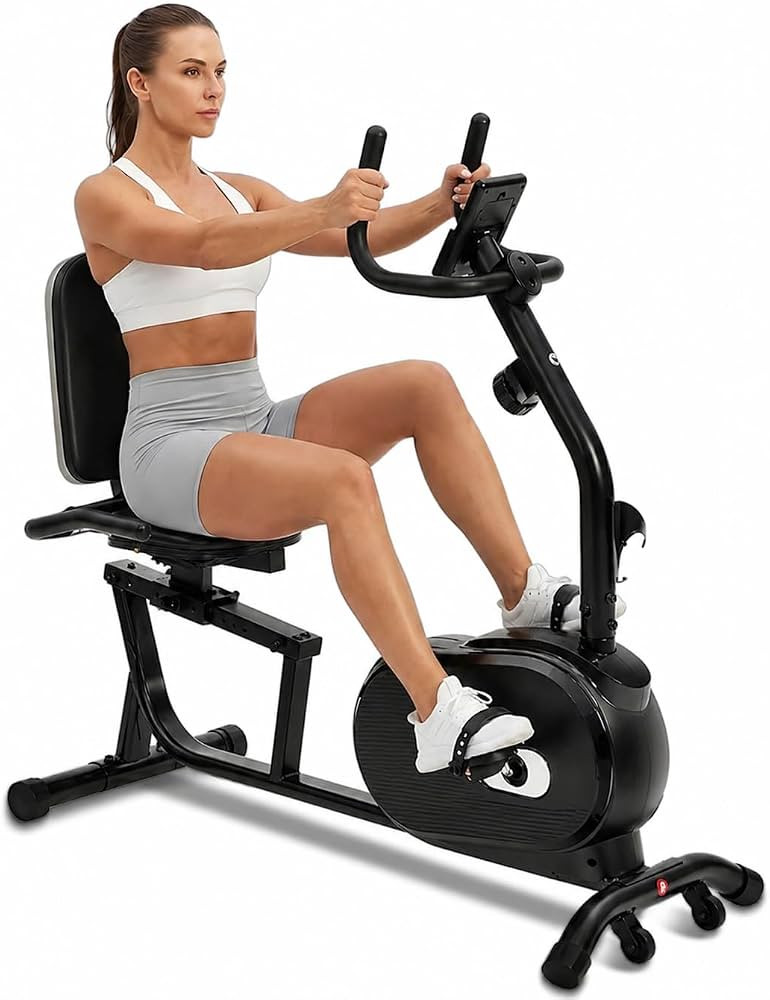 Recumbent Exercise Bike for Home Use | Comfortable Seat, 380LBS Weight Capacity, Smart App Integration, LCD Display, 16-Level Magnetic Resistance | Amazon (US)
