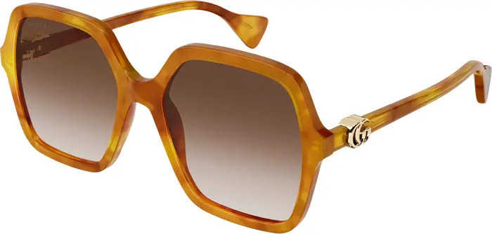 Gucci 56mm Gradient Square Sunglasses | Nordstrom | Nordstrom