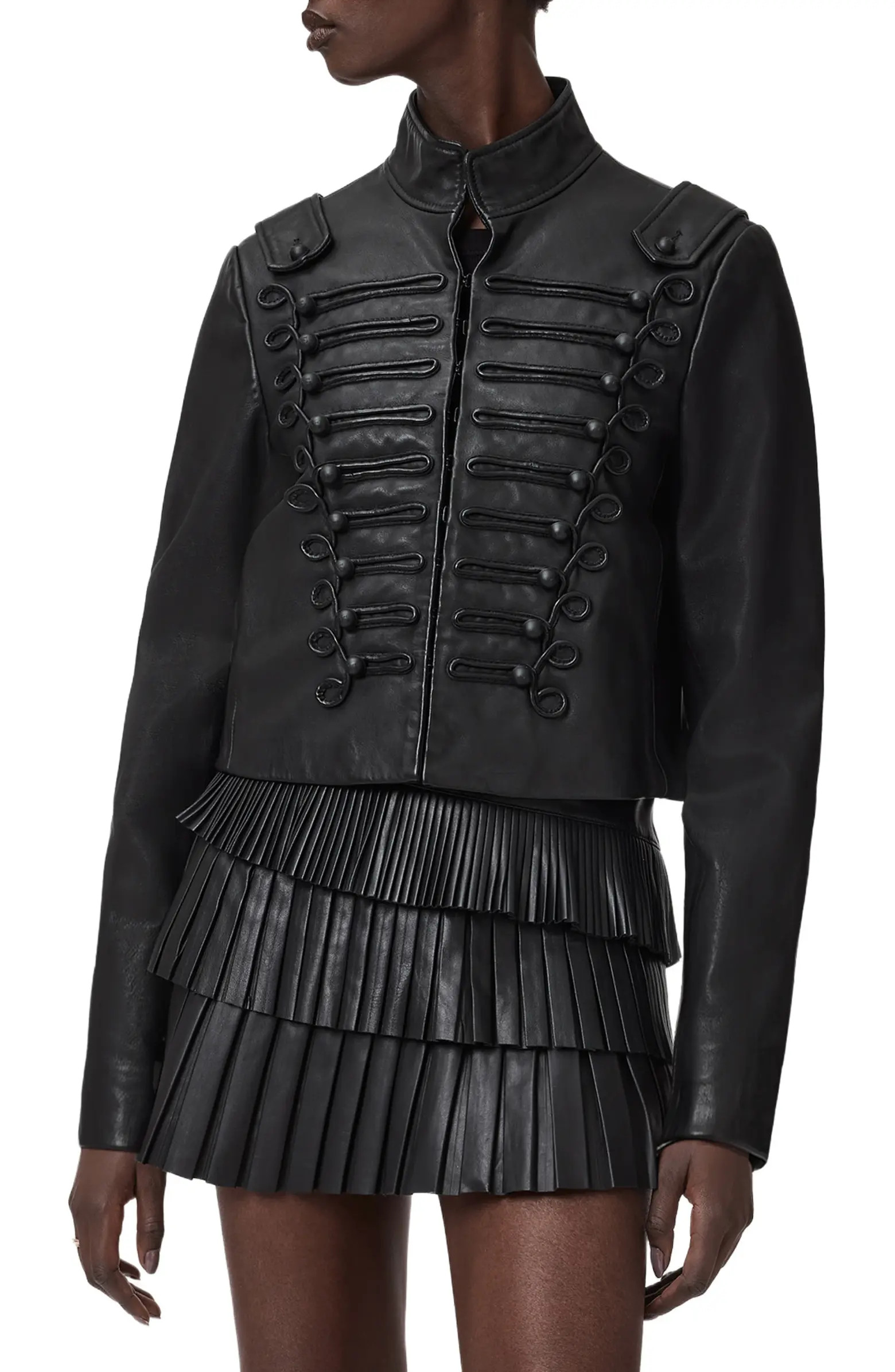 Rummy Leather Military Jacket | Nordstrom