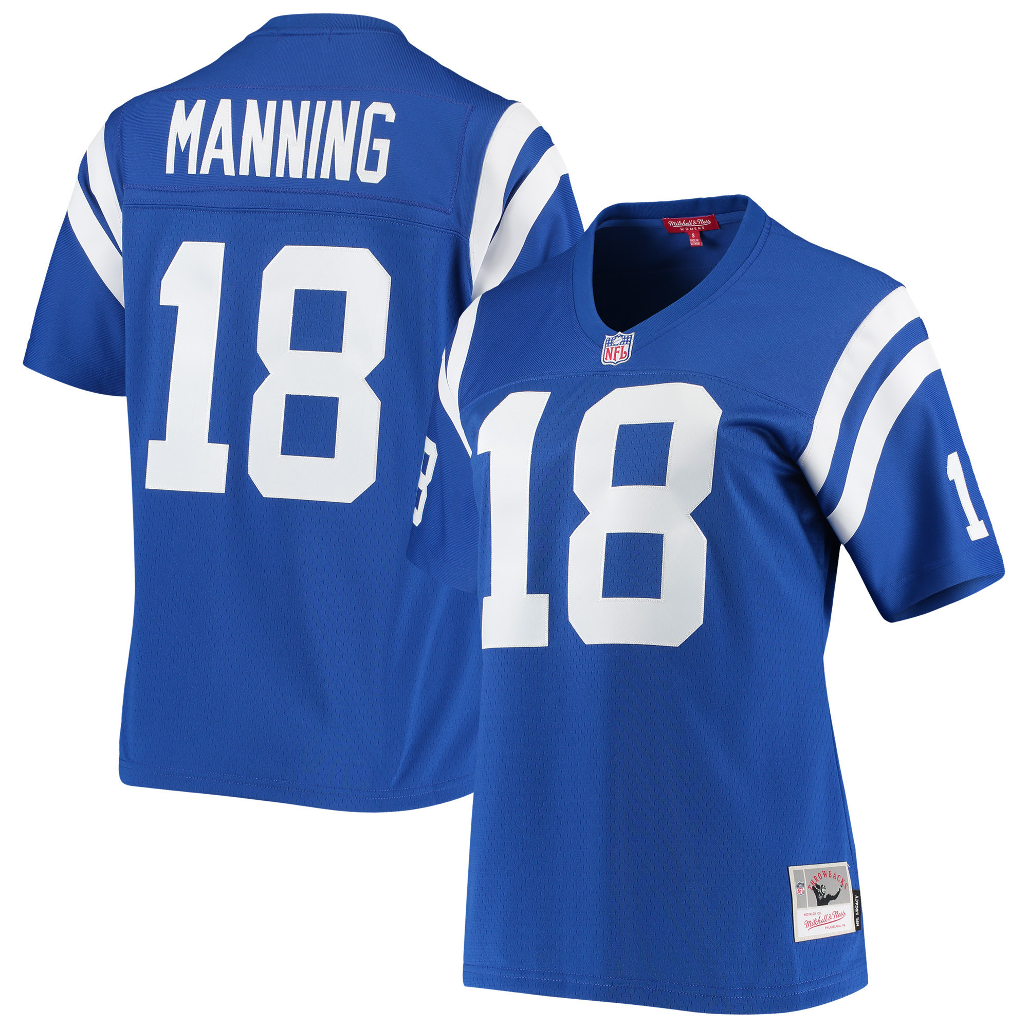 Women's Mitchell & Ness Peyton Manning Royal Indianapolis Colts 1998 Legacy Replica Jersey | Fanatics