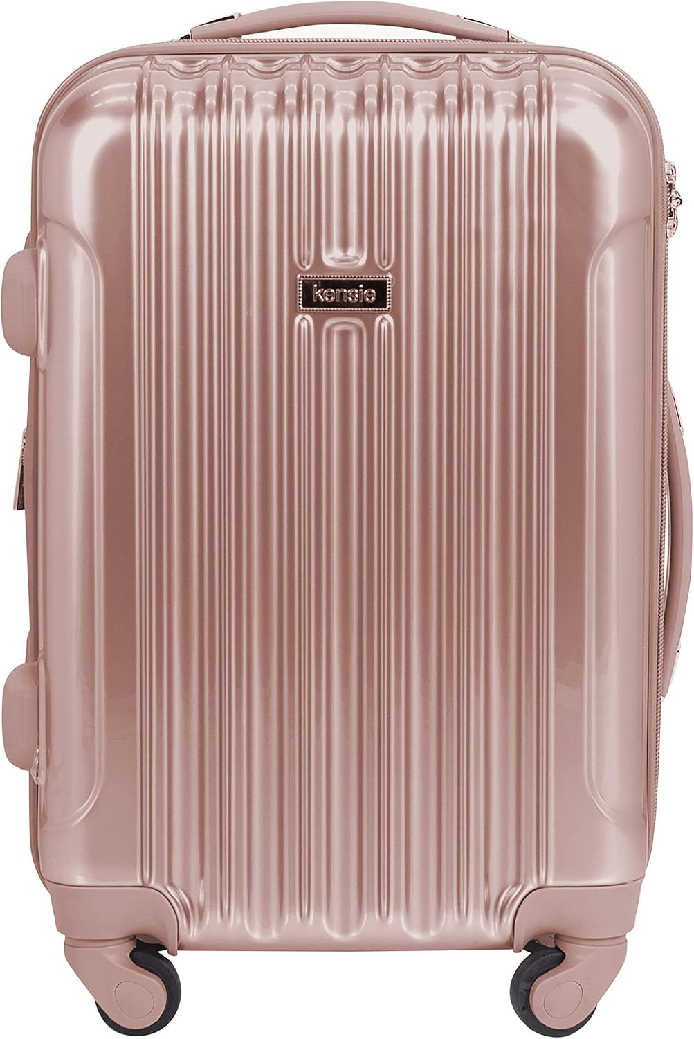 kensie 20" "Alma" Carry-On TSA-Lock Spinner Luggage, Rose Gold | Amazon (US)